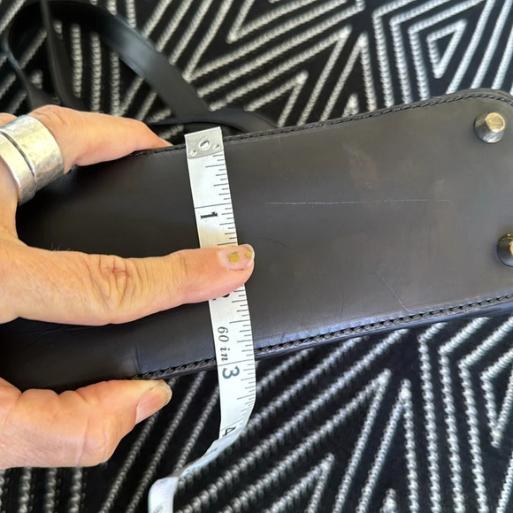 talbots woven leather italian made shoulder bag in chocolate brown and espresso - Picture 8 of 9